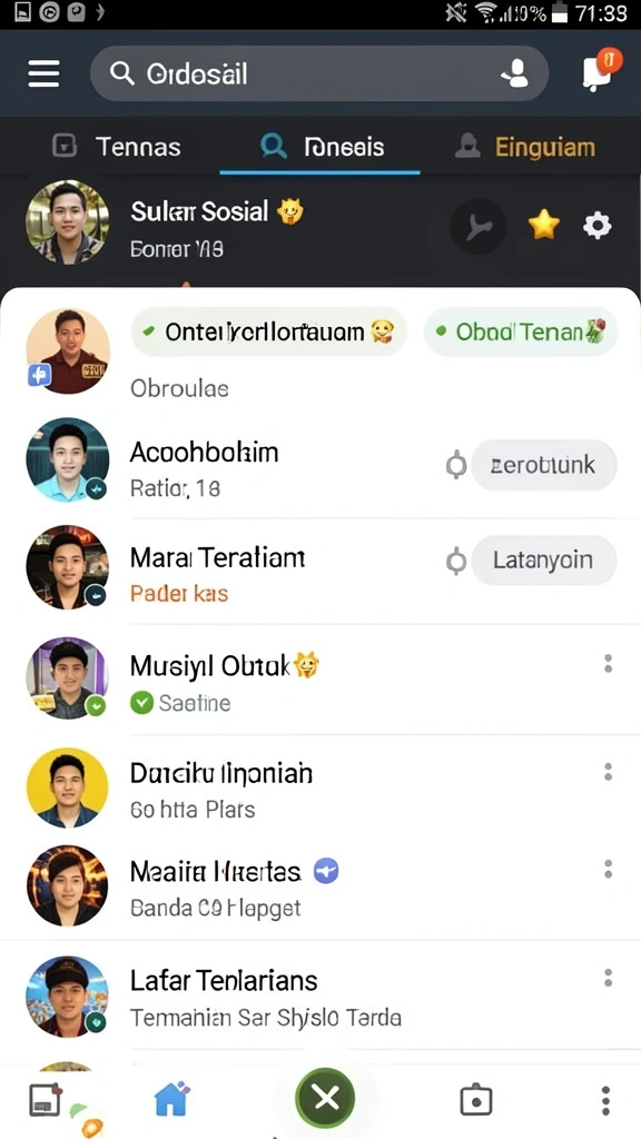 Interaksi karakter yang menarik dan penuh warna.