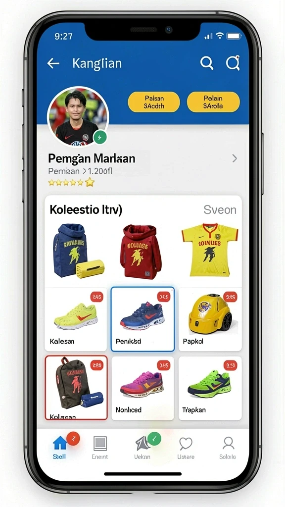 Tampilan utama aplikasi dengan desain yang menarik.