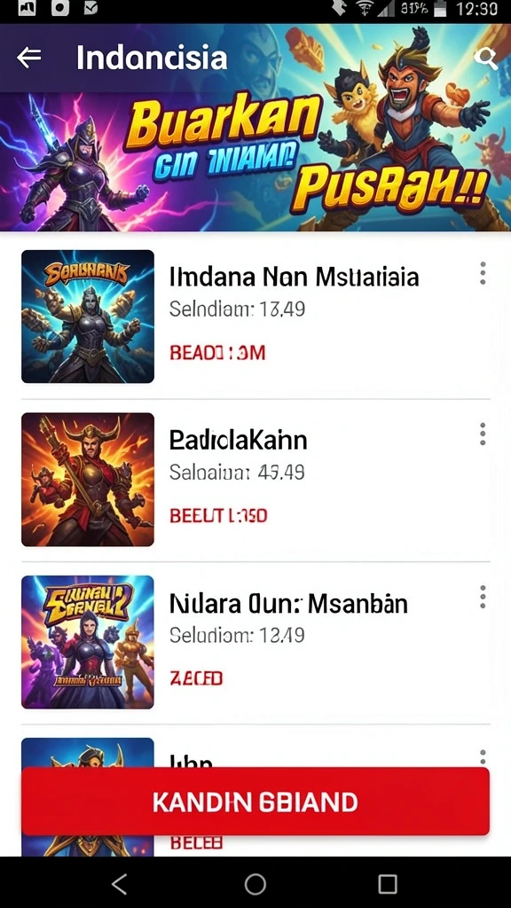 Tampilan awal permainan yang menarik.