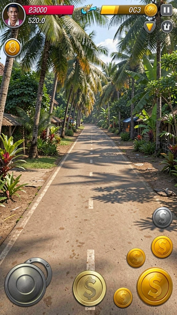 Grafis menawan saat menjelajahi desa fantasi.