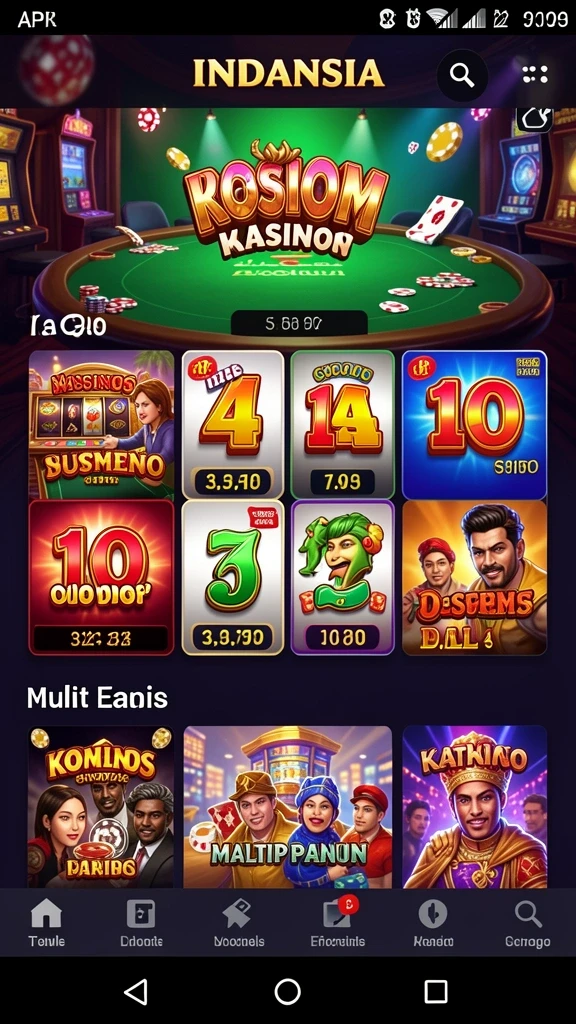 Tampilan depan aplikasi MAHJONG222 yang menarik.