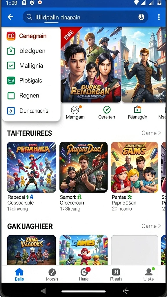 Tampilan awal yang menarik dan mudah dimengerti.