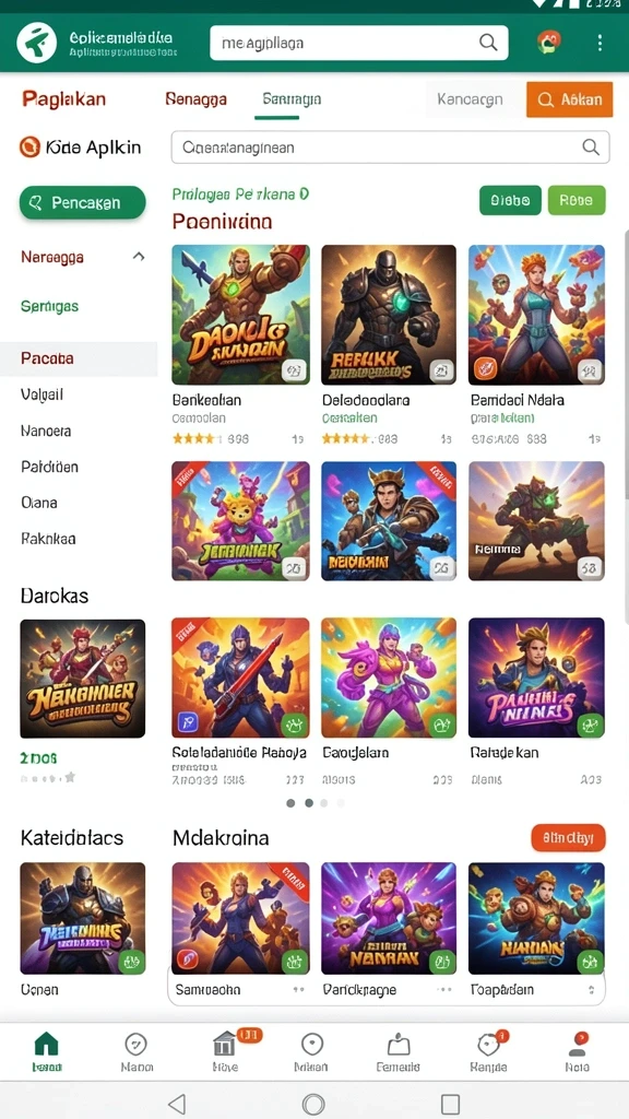 Tampilan awal yang menarik dan mudah dinavigasi.