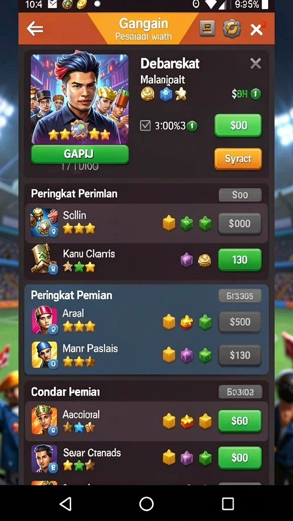 Tampilan antarmuka utama yang menarik.