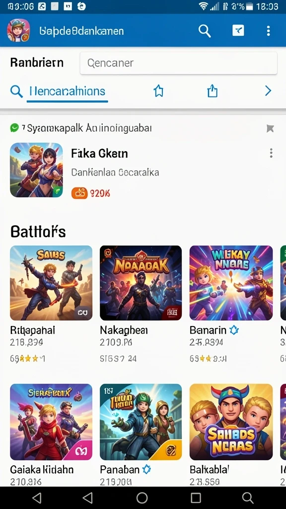 Tampilan antarmuka game yang modern dan menarik.
